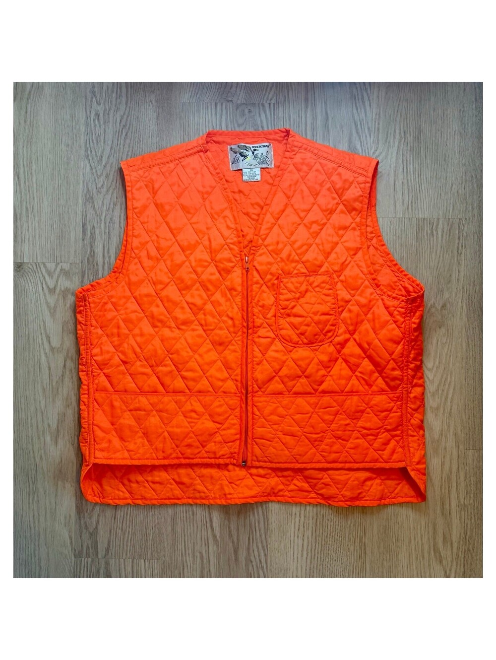 Duck Bay Quilted Orange Hunting Vest – XL